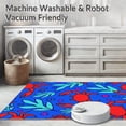 thumbnail image 5 of ODIKA 8'x10' Machine Washable Non-Slip Area Rug, Delightful Underwater Cartoon Theme with Expressive Crab Character High Traffic Rug, Blue, 724967, 5 of 5