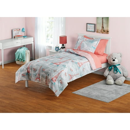 Your Zone Paris Bed In A Bag Coordinating Bedding Set Walmart Com