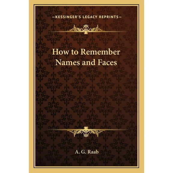 How to Remember Names and Faces (Paperback)