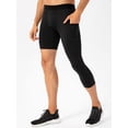 thumbnail image 2 of Pantalones cortos de hombre Mallas de una pierna para hombre para baloncesto bolsillos laterales entrenamiento físico medias de una sola pierna, 2 of 7