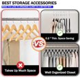 thumbnail image 3 of GVTECH Ganchos de Terciopelo con Clips, Ganchos de Clip de Metal para Pantalones, Perchas de Terciopelo con Muescas para Pantalones, Faldas, Traje, Vestidos y Camisas de Gancho, 3 of 6