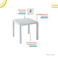 thumbnail image 4 of Mesa De Plastico 75x75 Cm Desmontable Cuadrada BARU gris 6.49 pulg Pido Todo MSA1-BRU, 4 of 5