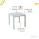 thumbnail image 4 of Mesa De Plastico 75x75 Cm Desmontable Cuadrada BARU gris 6.49 pulg Pido Todo MSA1-BRU, 4 of 5