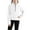 White, variant on Girls Half Zip Hoodie Collar Cropped Hoodies Long Sleeve Fleece Zip up Pullover Sweatshirts Athletic Sweater Girl's Tunics Coffee 11Y