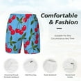 thumbnail image 4 of Kdxio Cherry Print Men'S Swim Trunks With Compression Liner 7 Inch Inseam Quick Dry Swim Shorts, 4 of 7