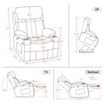 thumbnail image 2 of Large Power Lift Recliner Chair with Extended Footrest for Big and Tall Elderly People, Fabric(Beige), 2 of 6