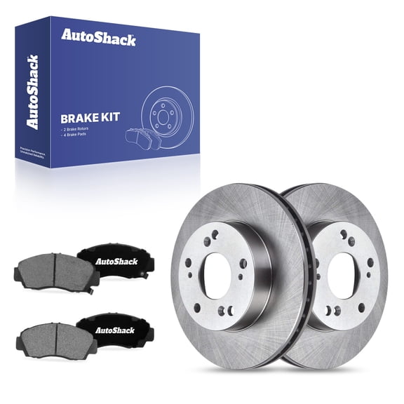 AutoShack Front Brake Rotors & Ceramic Pads for Honda, Civic 2004, FWD L4 2.0L - 10.31" (261.9 mm), 5-Lug