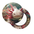 thumbnail image 2 of Lsque Colorful Axolotl Underwater Pattern Round Bar chair cushion covers Velvet Fabric Premium Comfort Protects from Scratches and Stains for 14-17 Inch Chair-12 inch, 2 of 7