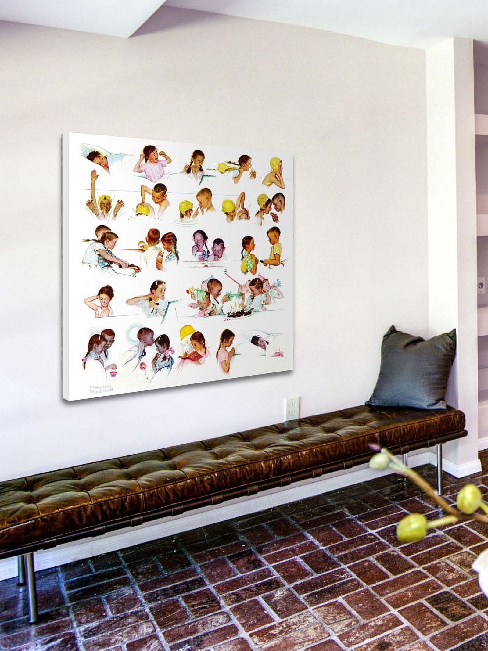 "Day in the Life of a Girl" by Norman Rockwell Painting Print on Canvas