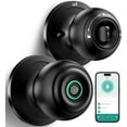 thumbnail image 5 of Jowenia Smart Door Lock, Fingerprint Door Lock Knob with Lock & Key App Control, for Doors with Thickness of 33-55mm for Home, Cloakroom, Offices, Hotels, Bedroom - Black, 5 of 11