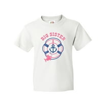 Inktastic Nautical Big Sister Youth T-Shirt