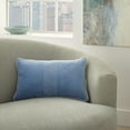 thumbnail image 4 of Nourison Life Styles Hand Stitched Stripe Blue Decorative Throw Pillow , 12"X20", 4 of 5