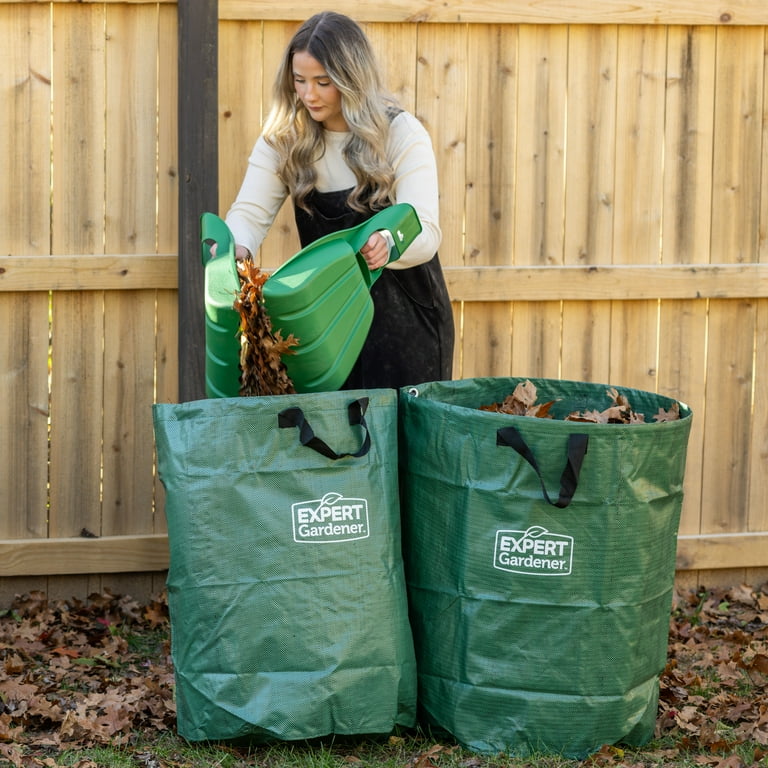ゆー。　3Lサイズ350g×2袋3セット　2Lサイズ500gパック×6袋 3 pack) Expert Gardener 53 Gallon Leaf Bags, 2 Pack, Green