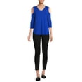 thumbnail image 4 of Nine.Eight Women’s Cold Shoulder Blouse, 4 of 5