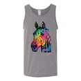 thumbnail image 2 of Colorful Neon Seal Animal Lover Mens Graphic Tank Top, Heather Grey, Large, 2 of 3