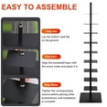 thumbnail image 3 of Tohu 67in Metal Black Art Display Ladder Bookshelf, Anti-Tip 9-Layer Floor-Standing Book Towers, 3 of 9