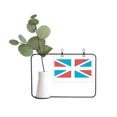 thumbnail image 1 of United Kingdom Flag Retro Style Metal Picture Frame Cerac Vase Decor, 1 of 2