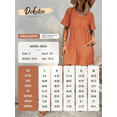 thumbnail image 5 of DOKOTOO Womens Plus Rompers with Pockets V Neck Short Sleeve Short Jumpsuits One Piece Romper Overalls Orange XXL US18-20, 5 of 8