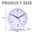 thumbnail image 2 of Silent small alarm clock with night light, battery powered, simple design for bedroom, bedside, desk - off-white, 2 of 5
