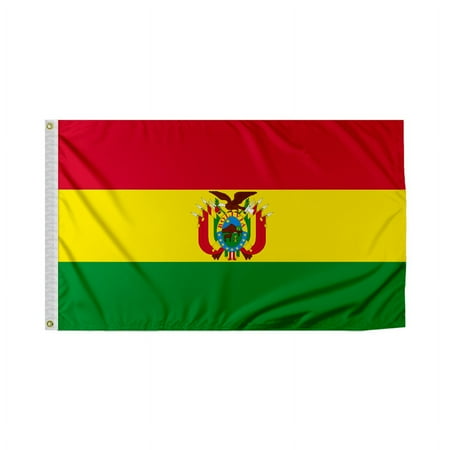 Promopatriot Bolivia with Seal Country Flag 3x5 Ft Outdoor Nylon Double Stitched Edges Canvas Header Brass Grommets 3'x5' Bolivia with Seal