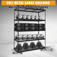 thumbnail image 4 of 5 Tier Garage Wire Shelving Unit, 2500 LB Capacity, Heavy Duty Adjustable Metal Storage Shelves, Industrial Storage Racks for Warehouse Shop Basement, Black, 4 of 6