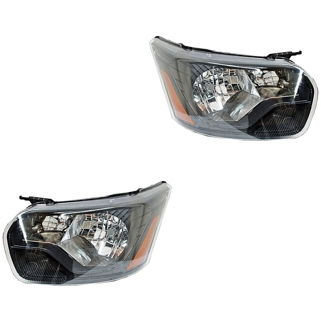 Par de Faros Transit 2014 A 2015 Ford Fondo negro TYC .