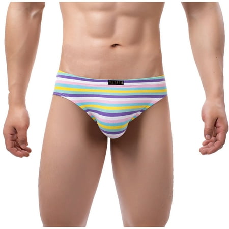 

BUIgtTklOP No Boundaries Underwear Women Color Stripe Breathable Men s Briefs Men s Underwear Personalized
