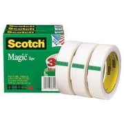 Scotch Magic Tape 1 x 2592 3 Core 3/Pack, Clear
