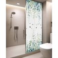 thumbnail image 2 of Window Privacy Film Blue Green Eucalyptus Stained Glass Window Film Decorative Sun Block Window Cover Sage Gradient Leaves Butterfly Window Clings Static Adhesive Sticker for Bathroom 29.5"x78.7", 2 of 7