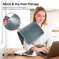 thumbnail image 4 of Jinsinto Extra Large Heating Pad with Rapid Heat Technology and 6 Temperature Settings, Flannel Heating Pad/Back/Neck/Shoulder/Abdominal/Leg Pain Relief (Green) 60*30cm, 4 of 5