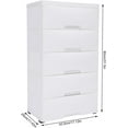 thumbnail image 3 of 5-Layer Drawers Dresser, Drawers Chest with Detachable Universal Wheel, PP Storage Chest of Drawers for Closet Bedroom Clothing Clothes Closet Organization, White Dresser, 3 of 9