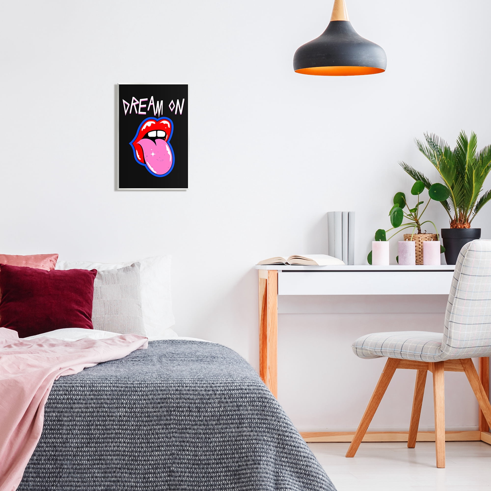 Stupell Industries Dream On with Music Symbol Abstract Painting Unframed Art Print Wall Art, 10 x 15