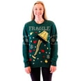 thumbnail image 3 of A Christmas Story Fragile Leg Lamp Light Up Green Ugly Christmas Sweater, 3 of 5