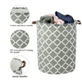thumbnail image 6 of Howarmer Large Canvas Laundry Hamper, Laundry Basket for and , s Clothes Hamper with Lid, Cute Storage Bin Organizer,Big and Small Flowers, 6 of 8