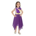 thumbnail image 2 of Kids Girls Ballet Praise Dancing Dress Metallic Sleeveless Modern Lyrical Church Worship, 2 of 7