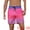 Pink, variant on Unique Bargains Men's Drawstring Waist Colorful Pattern Hawaiian Swim Board Shorts 36 Yellow