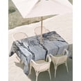 thumbnail image 3 of 60x120 Inch Outdoor Tablecloth with Umbrella Hole Zipper Rectangle Gray Forest Rectangular Tablecloths Outside Waterproof Vintage Watercolor Trees Branch Patio Table Cloth Cover for Picnic Party, 3 of 8