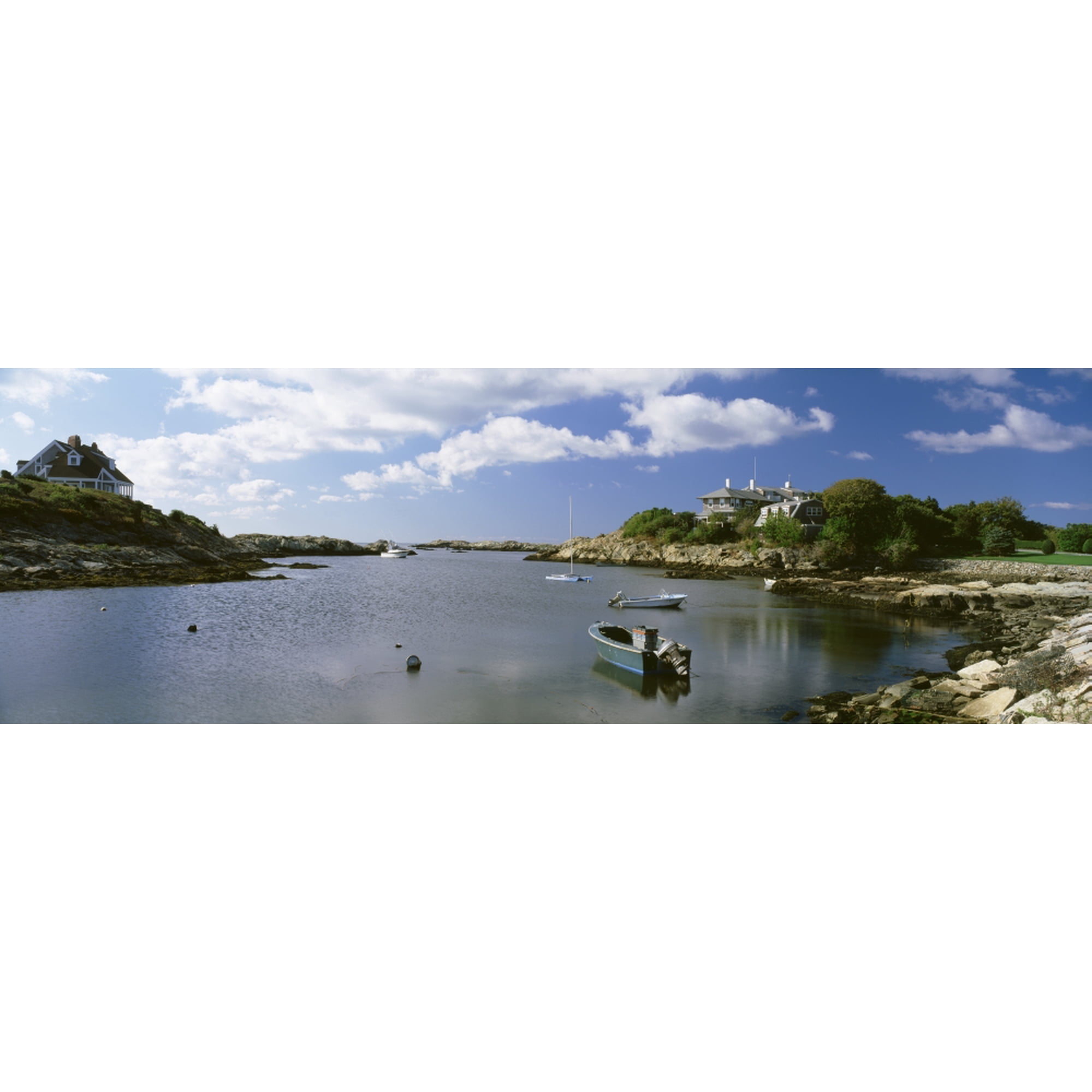 Boats in the ocean Ocean Drive Newport Rhode Island USA Canvas Art - Panoramic Images (36 x 12)