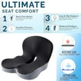 thumbnail image 3 of Memory Foam L-Shaped Integrated Seat Cushions for Car Truck Driver Ergonomic L Shape Lumbar Cushion Sciatica Back Pain Relief Office Chair Butt and Back Support Pillow Long Driving Booster Seat, 3 of 6