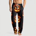thumbnail image 2 of Satingcolo Mens Pajama Pants Red Bats Halloween, Cotton Soft Sleep Lounge Pj Bottoms with Pockets Drawstring, 2 of 6