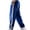 Blue Side Snap Sweatpants for Men, variant on HOOMEUMY Men's Sweatpants Lightweight Side Striped Sweat Pants Elastic Waist Drawstring Active Sports Workout Trousers Black XL