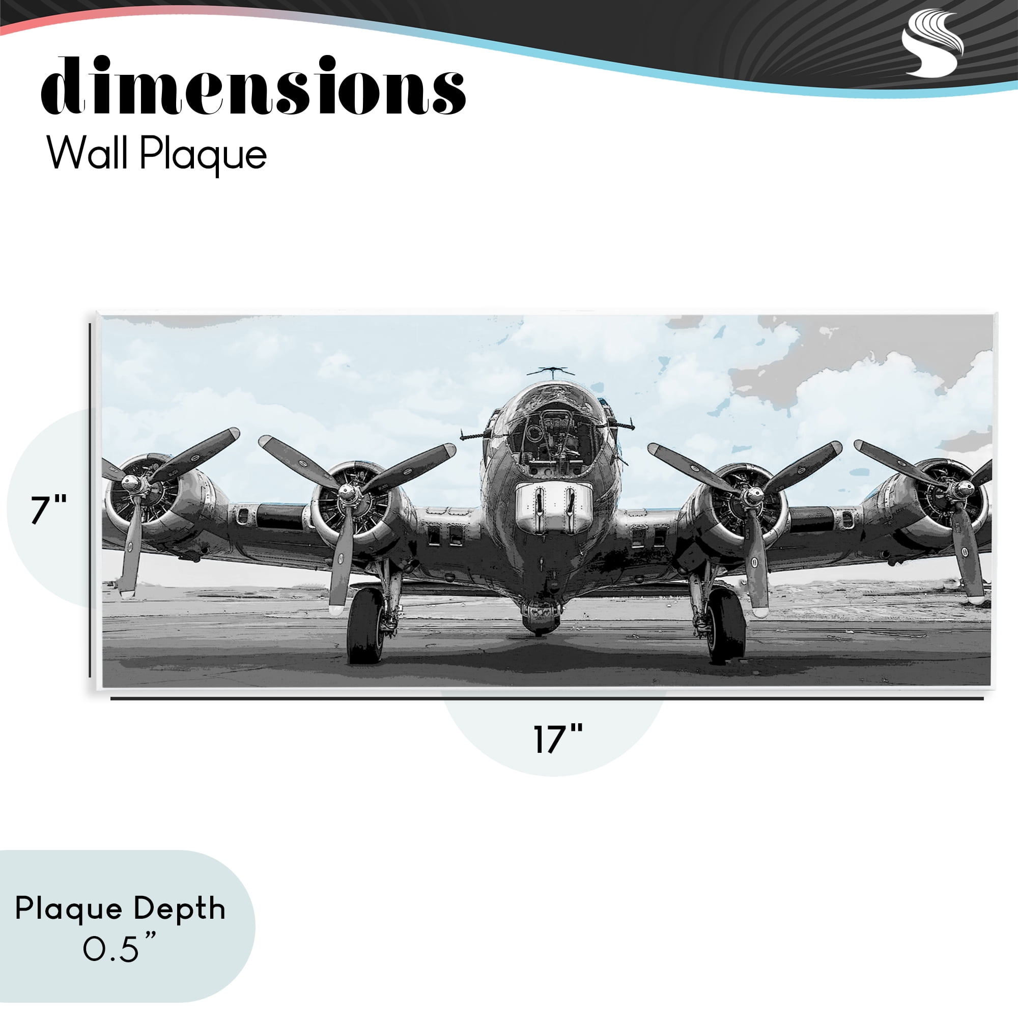 Stupell Industries Historic Aviation Aircraft Wall Plaque Art, design by Kim Allen