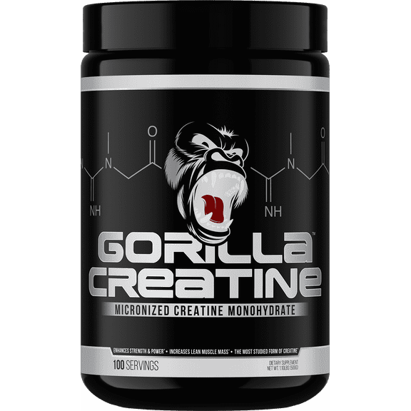 Gorilla Mode Creatine Monohydrate Micronized Powder, 100 Servings