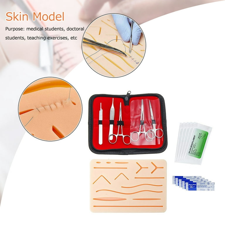  Prospect Online Suture Practice kit, Surgery kit, Kit Includes  Silicone Suture Pad with pre-Cut Wounds, Surgical kit, Suture Thread &  Needle, Suture Practice kit for Medical Students : Industrial & Scientific
