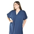 thumbnail image 4 of Vestido de algodon con bolsillos Roman Fashion /Tallas Extras, 4363 (Azul marino) azul marino 40, 4 of 6