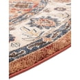 thumbnail image 6 of Unique Loom Utopia Collection Area Rug - Antheia (8' Round Terracotta/Blue), 6 of 7