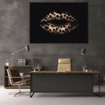 thumbnail image 5 of Mudket Framed Leopard Print Lips Canvas Wall Art, Trendy Leopard Print Wall Decor, Bold Fashion Animal Wall Art Ready to Hang - 12"L x 8"W, 5 of 10