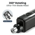 thumbnail image 2 of UK-088 Electric Nose & Ear Hair Trimmer with LED Screen - 360° Rotary Blade, Type-C Charging, 150mAh Battery, Washable Head, Black, 2 of 9