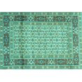 thumbnail image 1 of Ahgly Company Indoor Rectangle Persian Turquoise Blue Traditional Area Rugs, 2' x 4', 1 of 4