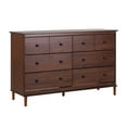 thumbnail image 4 of Walker Edison Classic Mid-Century Modern 6-Drawer Solid Wood Dresser, Walnut, 4 of 18